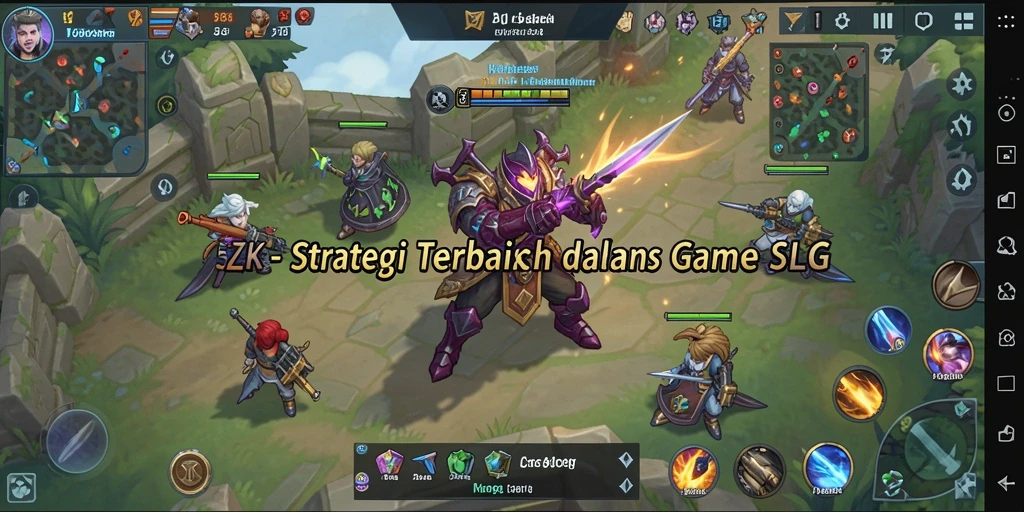 Screenshot gameplay 5ZK yang menampilkan momen strategis dalam pertempuran.
