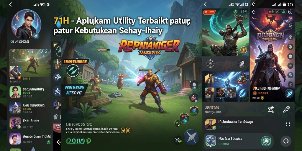 Tampilan utama aplikasi 71H dengan fitur-fitur Utility.