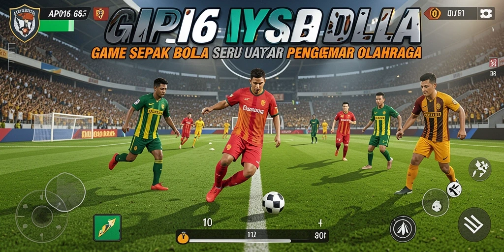 Tampilan gameplay API66 dengan aksi seru di lapangan sepak bola.