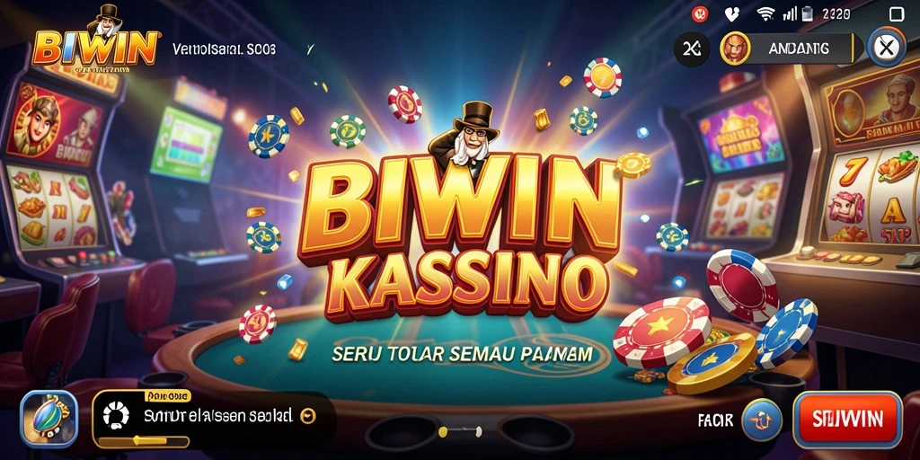 Tampilan screenshot BIWIN menampilkan permainan kasino yang mengasyikkan dan interaktif.
