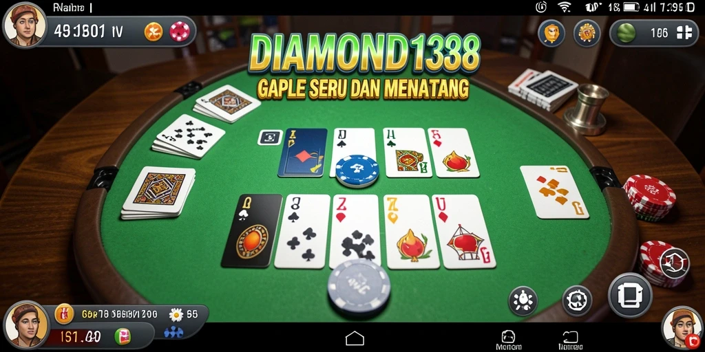 Screenshot DIAMOND138 menampilkan pemain sedang menikmati permainan Gaple.