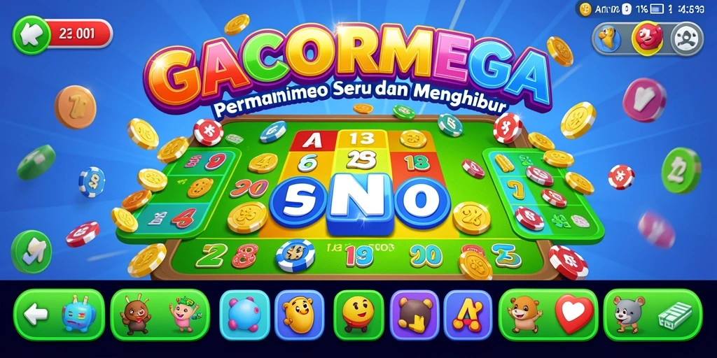Tampilan gameplay menarik GACORMEGA dengan suasana Bingo yang seru.