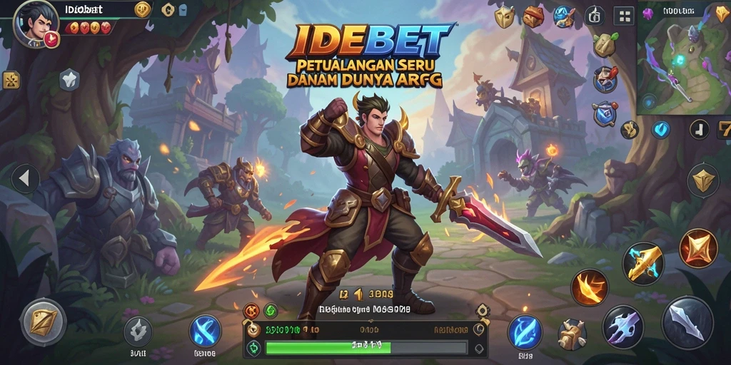 Screenshot utama IDEBET menampilkan aksi seru dalam permainan ARPG.