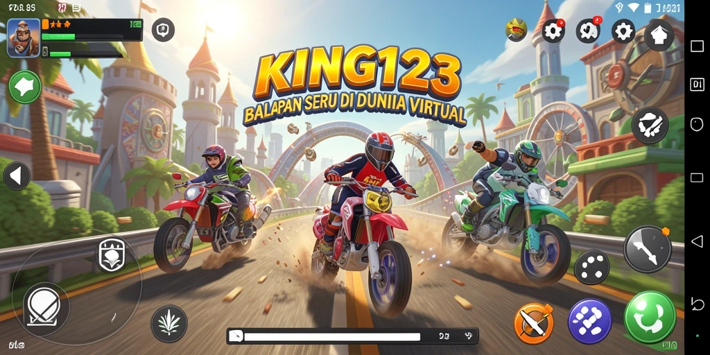 Gambaran gameplay balapan di KING123 yang intens dan menegangkan.