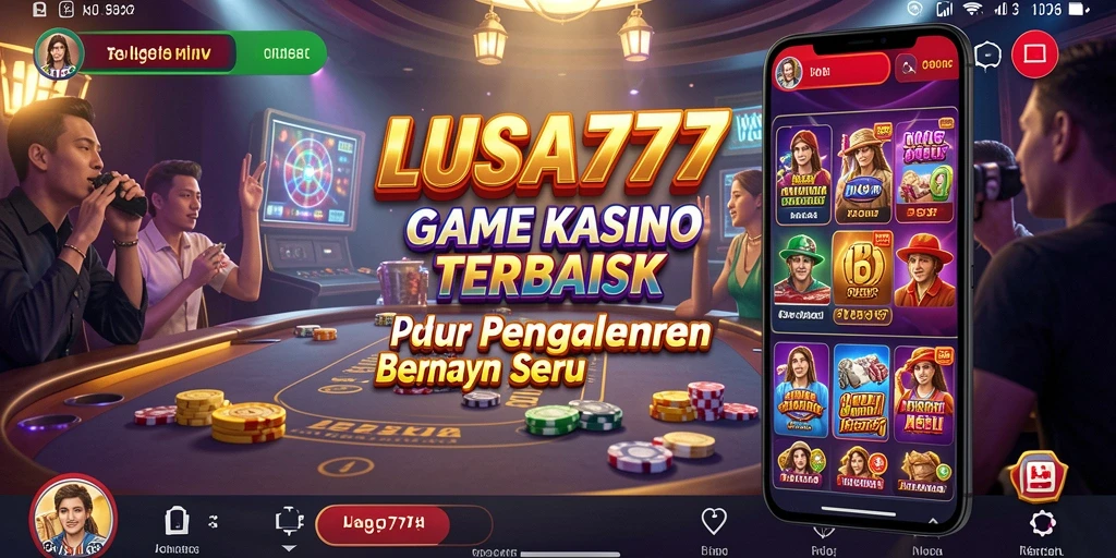 Tampilan gameplay menarik dari LUSA777 yang menggambarkan keseruan permainan Kasino.