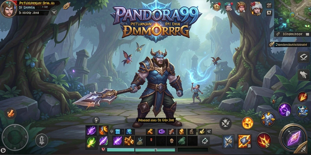 Screenshot gameplay PANDORA99 menunjukkan petualangan epik di dunia MMORPG.