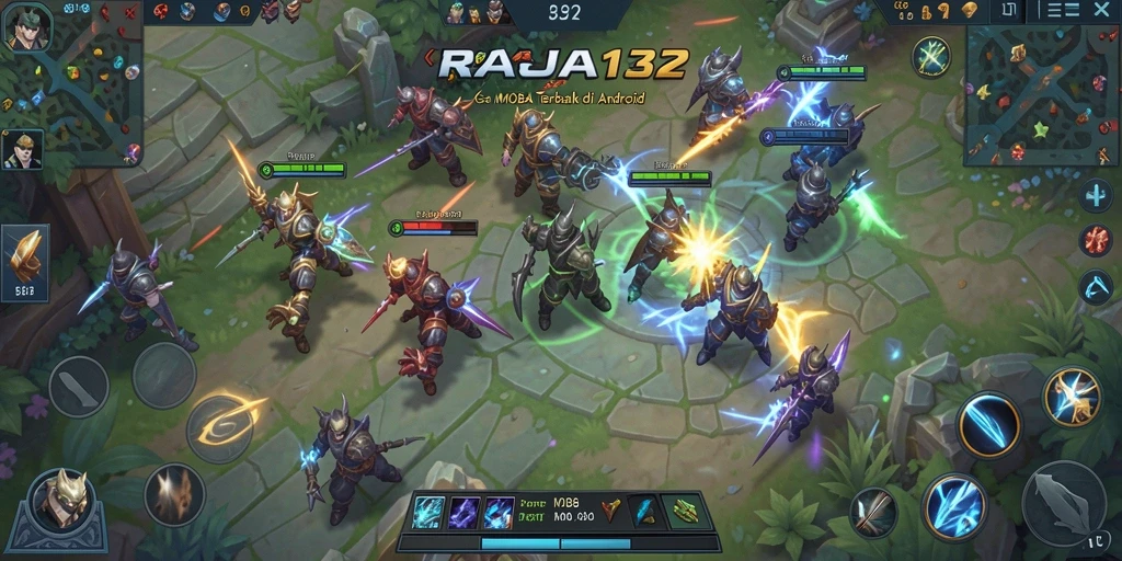 Tangkapan layar menampilkan aksi seru dalam gameplay MOBA.