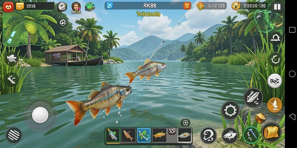Tangkapan ikan yang menakjubkan dalam gameplay RK88.
